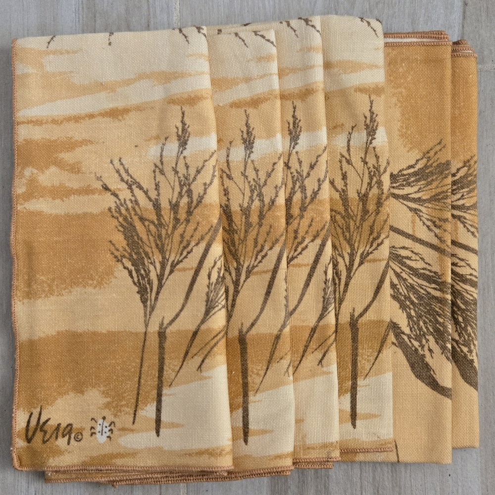 Vintage Vera Neumann Wheat Fall Napkins - Picture 2 of 2